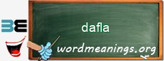 WordMeaning blackboard for dafla